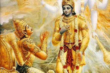 Lord Krishna and Arjuna - Bhagwad Gita